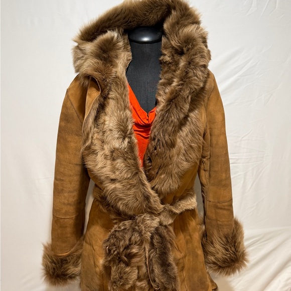 Anne Klein Jackets & Blazers - Anne Klein Tan Teddy Jacket with Faux Fur Trim